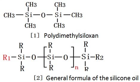 Polydimethylsiloxan, γενικός τύπος του πετρελαίου σιλικόνης